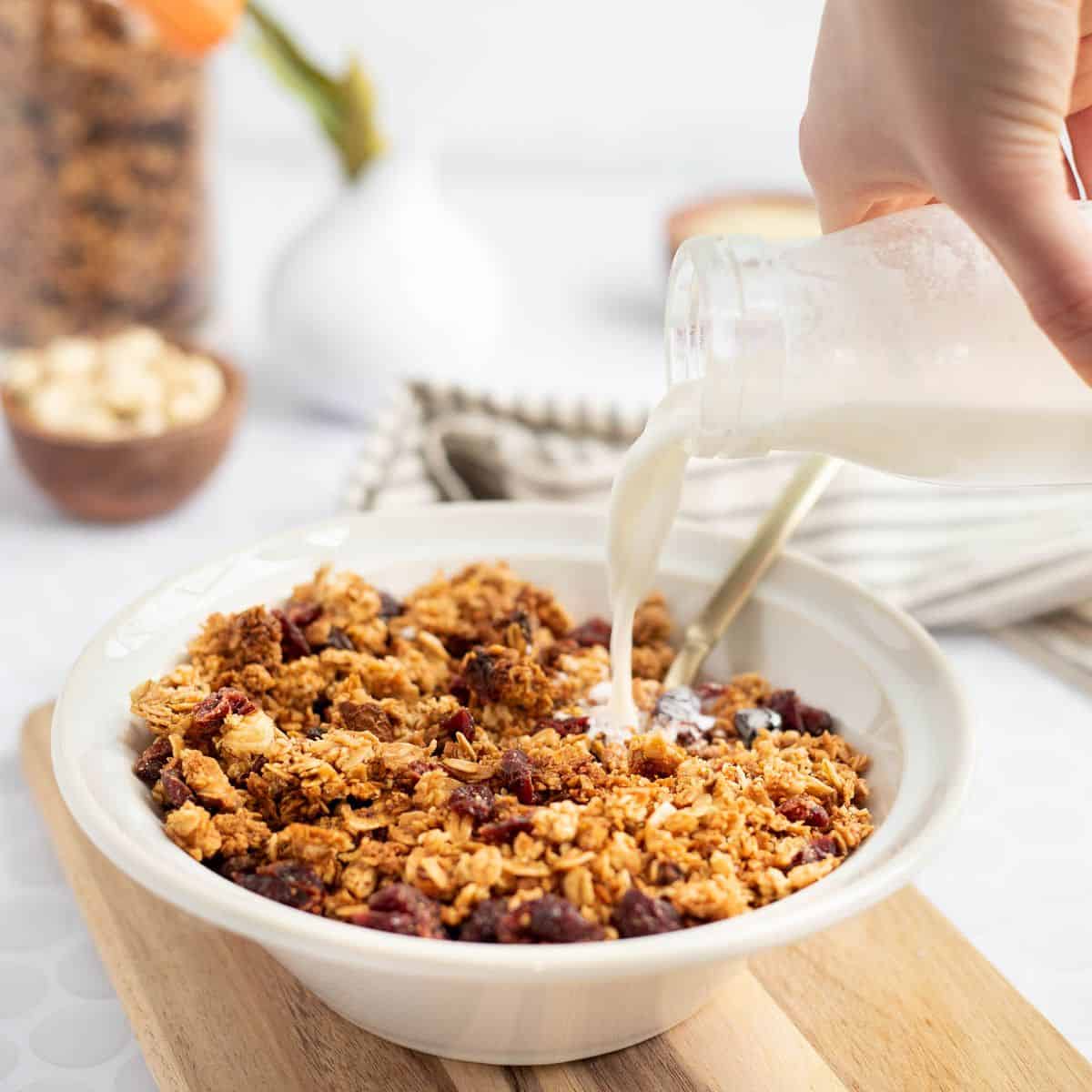Oil Free Granola: 5 Ingredients & Vegan - Cole In The Kitchen